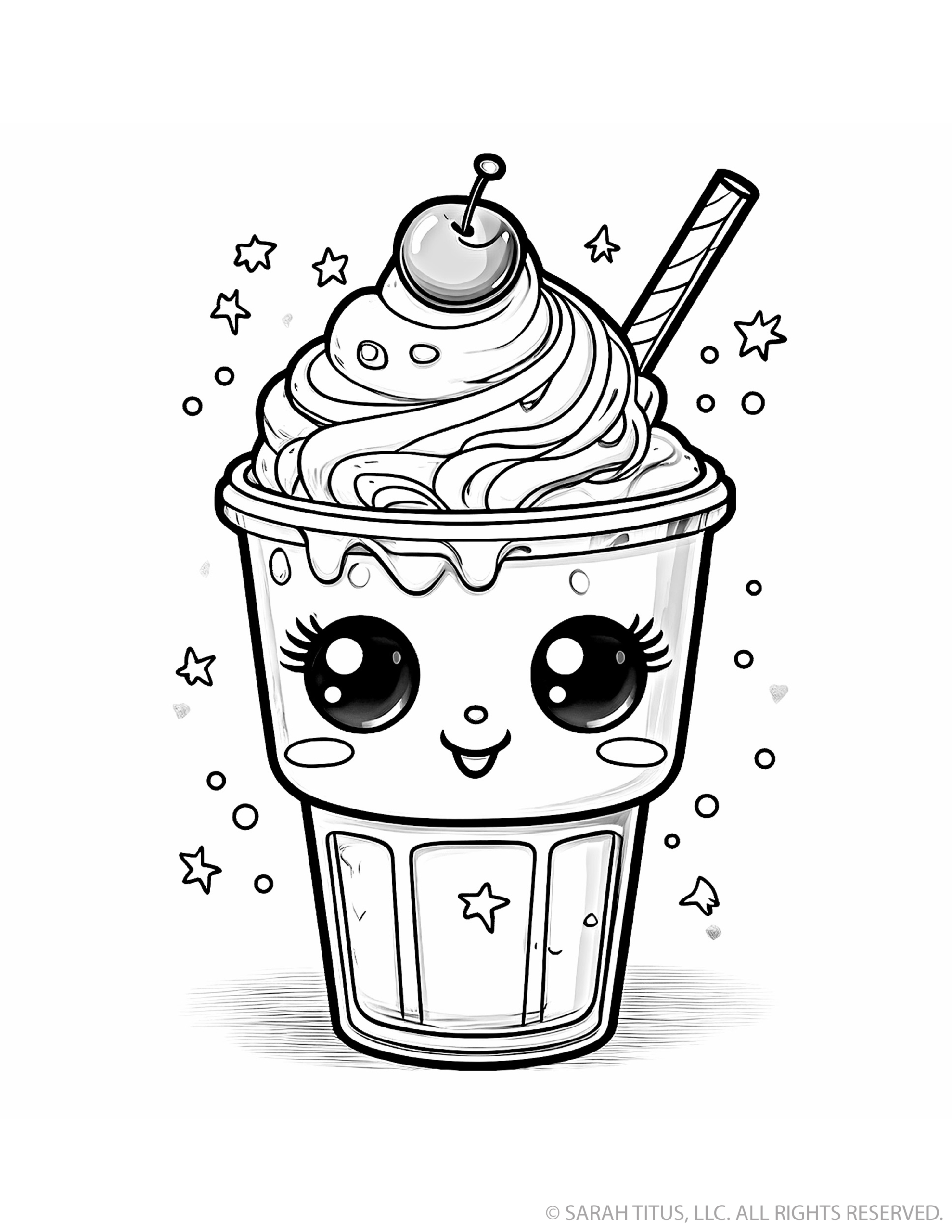 Ice Cream Shake with Cherry on Top