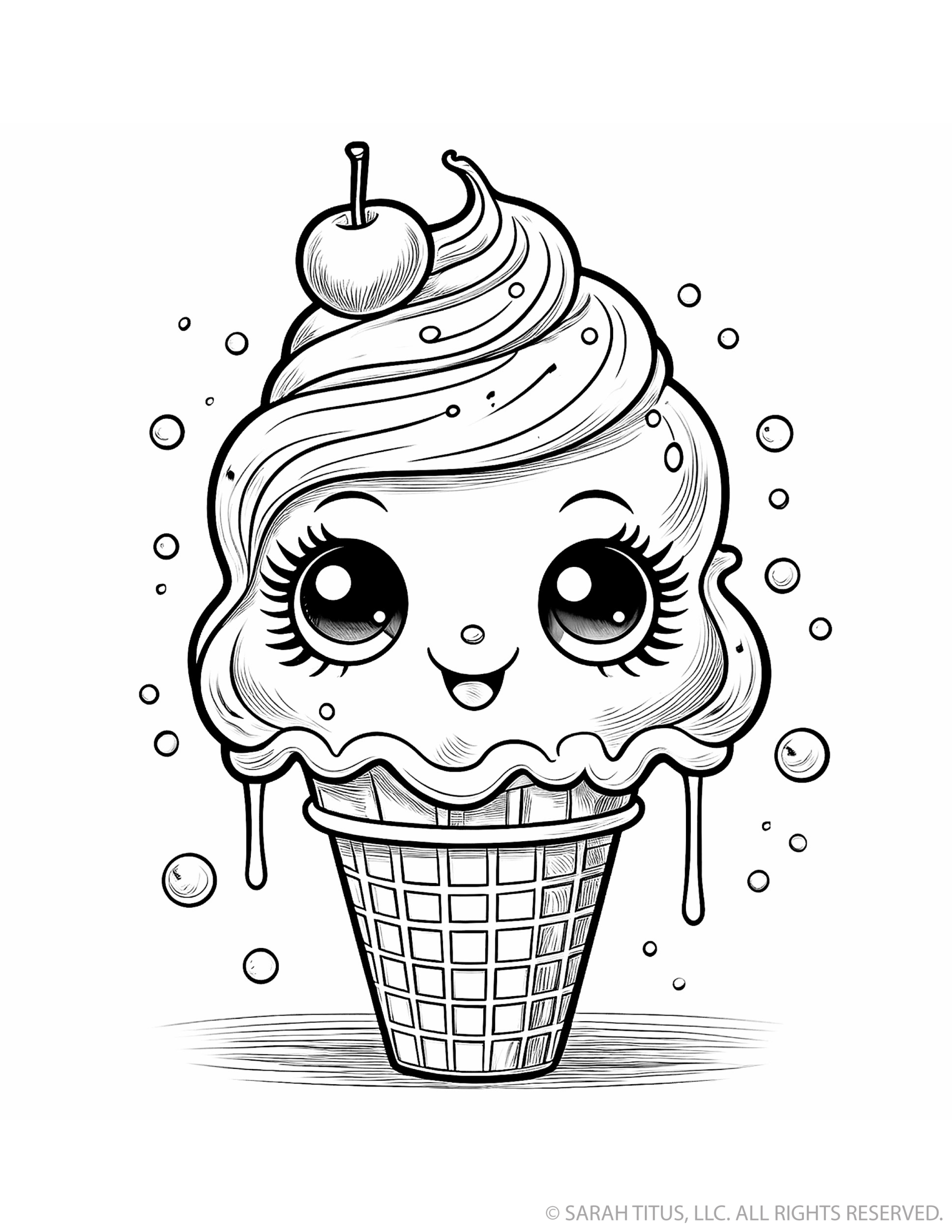 Happy Waffle Cone Ice Cream