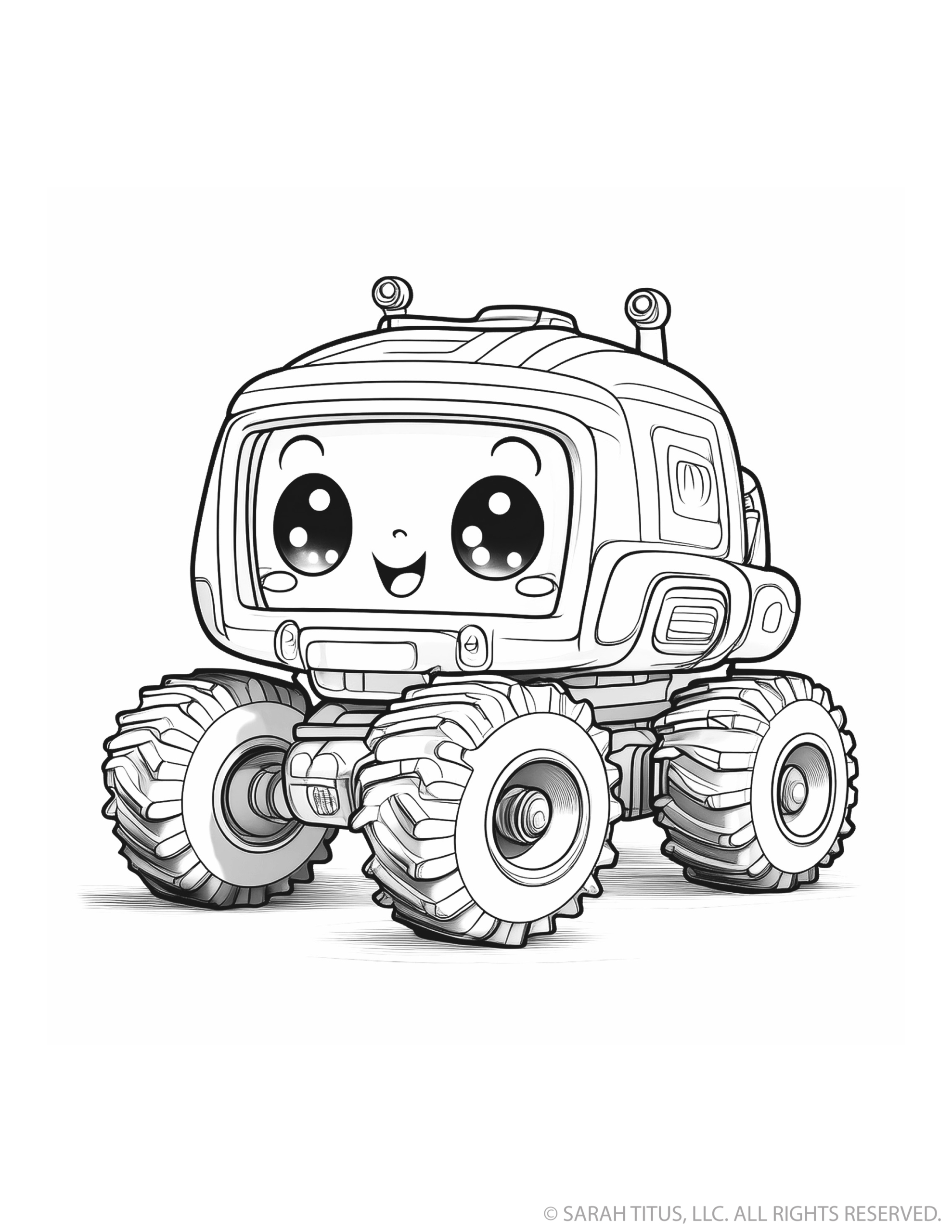 Big Wheel Car Truck With Antenna