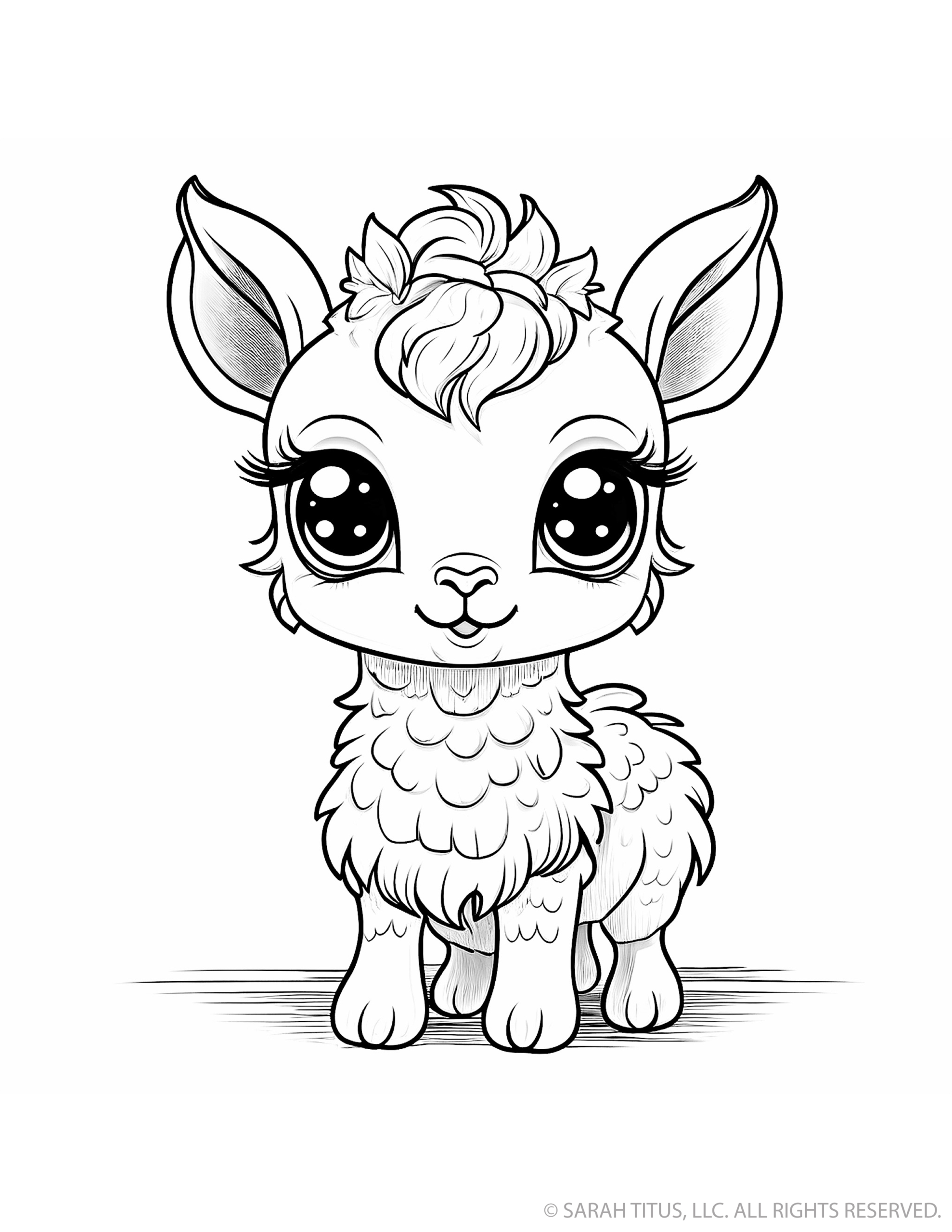 Lovely Baby Llama With Big Eyes
