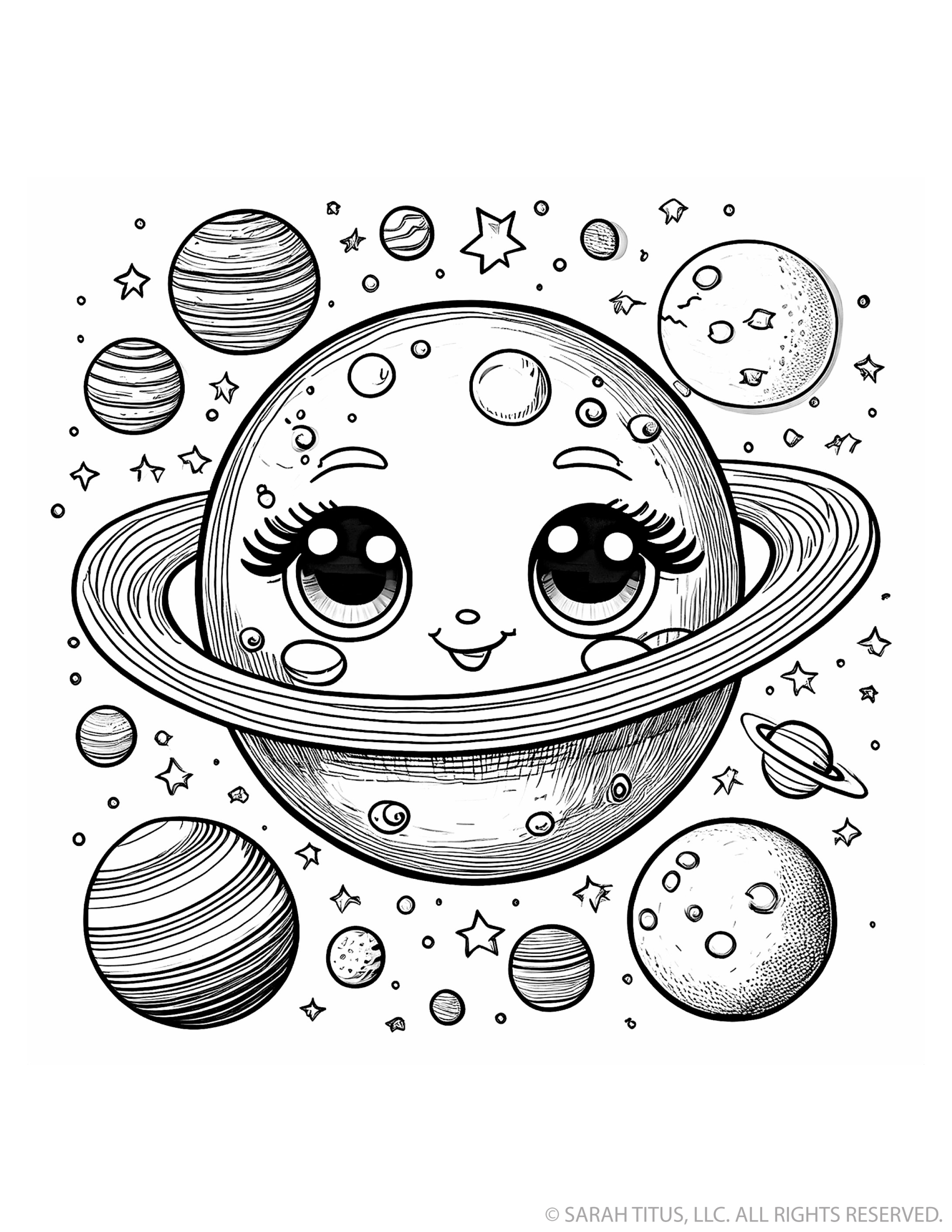 Sparkling Space Planets