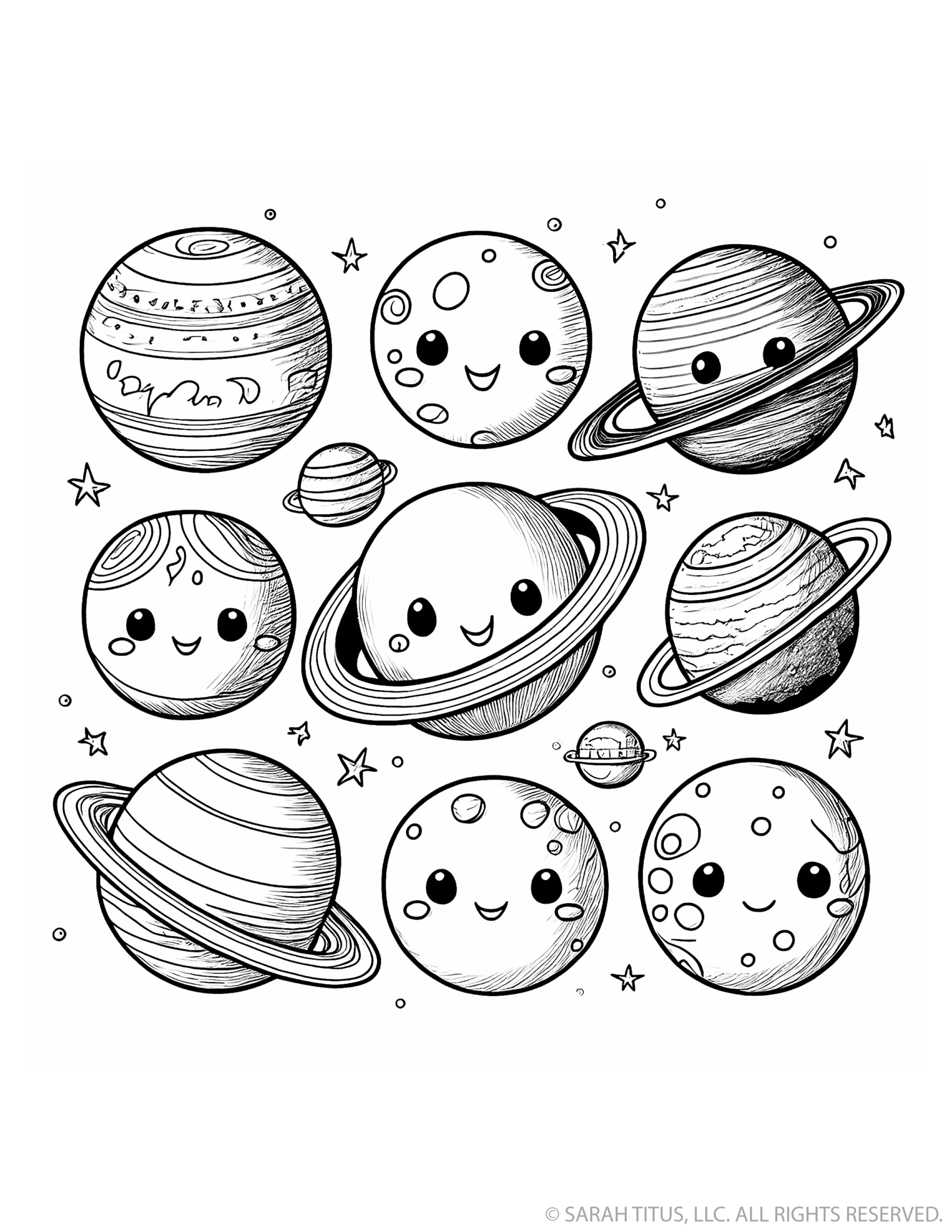 Cute Space Planets