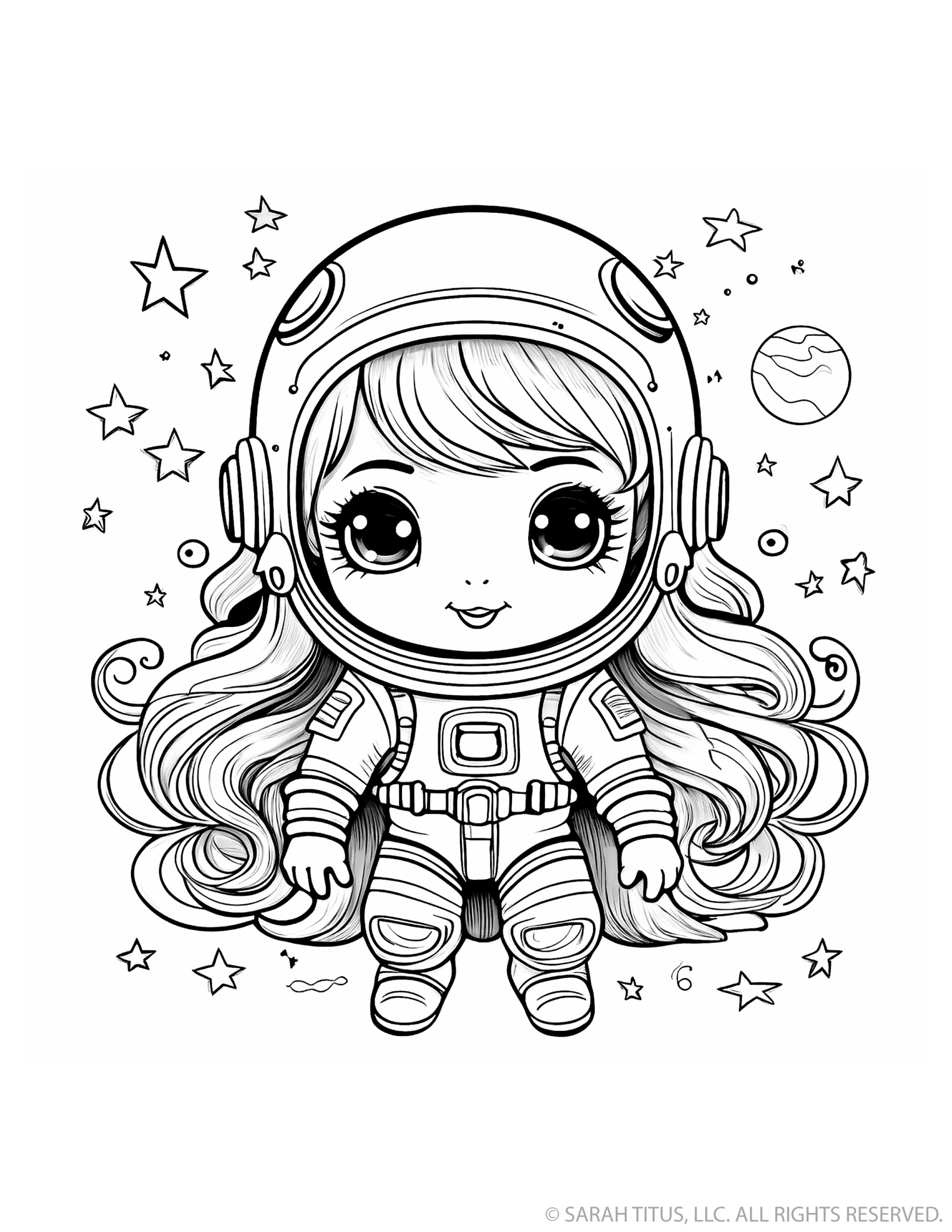 Long Swishy Hair Astronaut