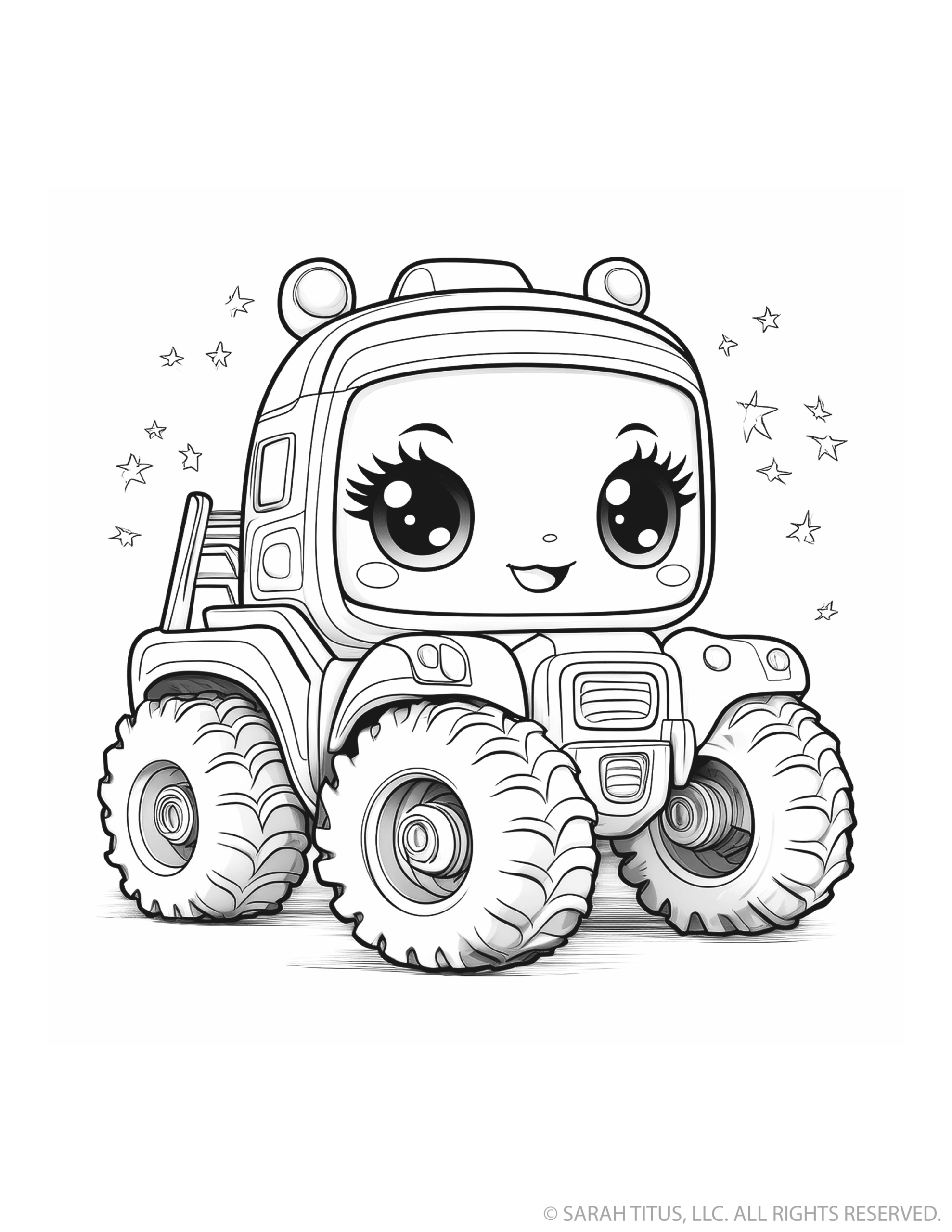 Starry Big Eyed Monster Truck