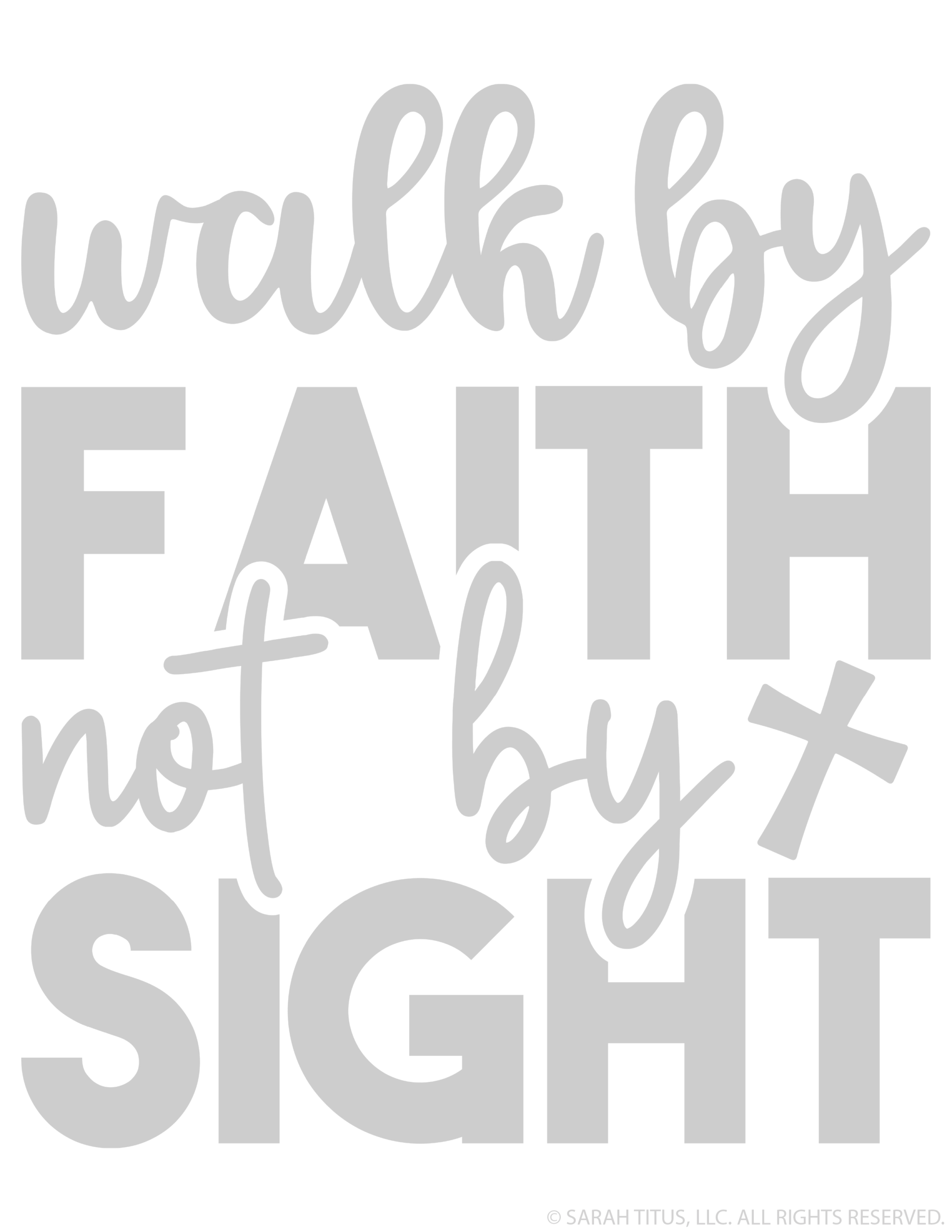 30 Faith Hand Lettering Practice Sheets - Sarah Titus