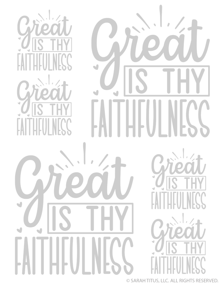 30 Faith Hand Lettering Practice Sheets - Sarah Titus