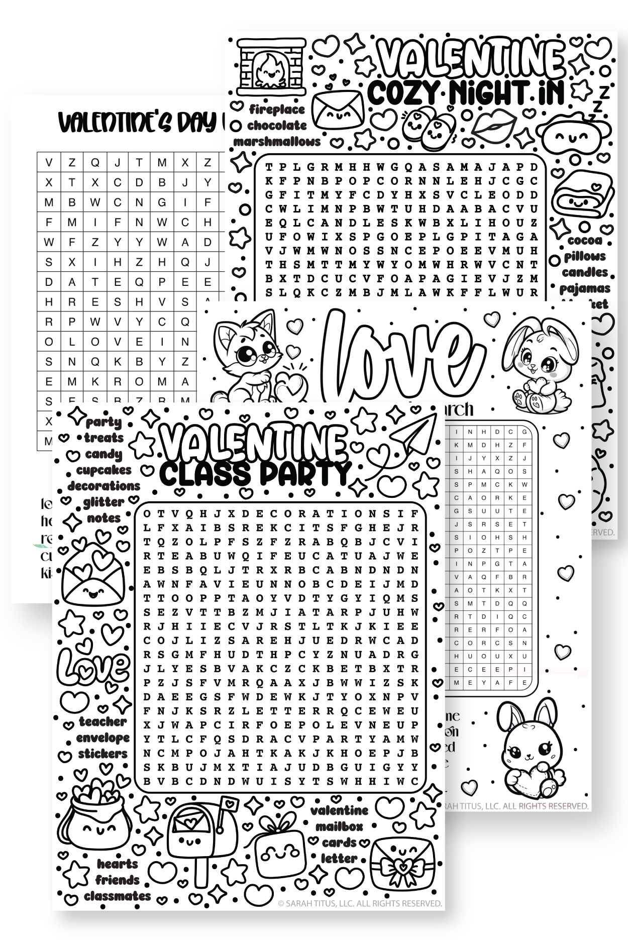 Free Valentine s Day Word Search Printables Sarah Titus