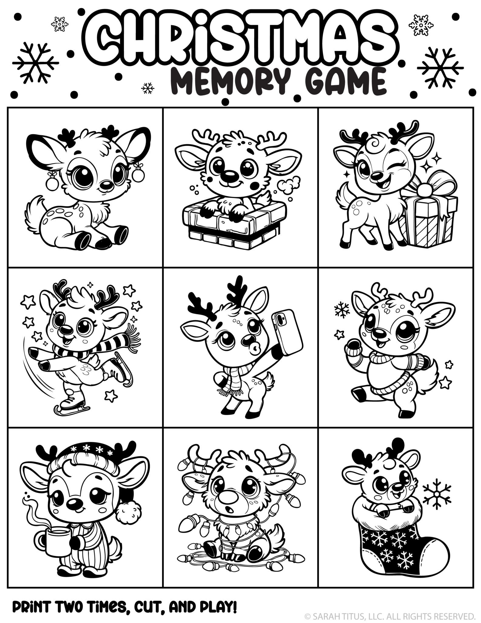 Free Printable Christmas Memory Games - Sarah Titus