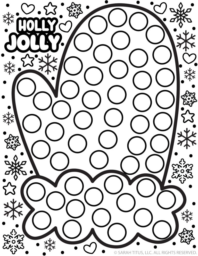 Christmas Dot Marker Coloring Pages - Sarah Titus