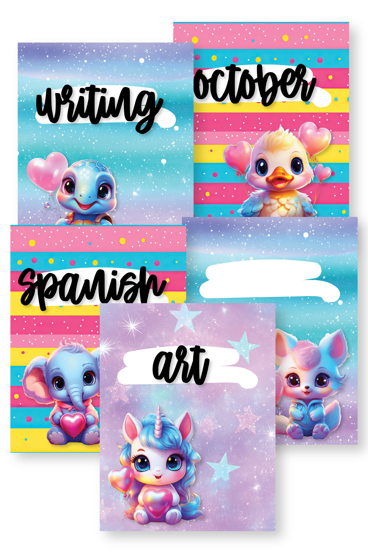 Fundas de carpetas personalizadas de animales lindos para niños Fundas de carpetas personalizadas de animales lindos para niños