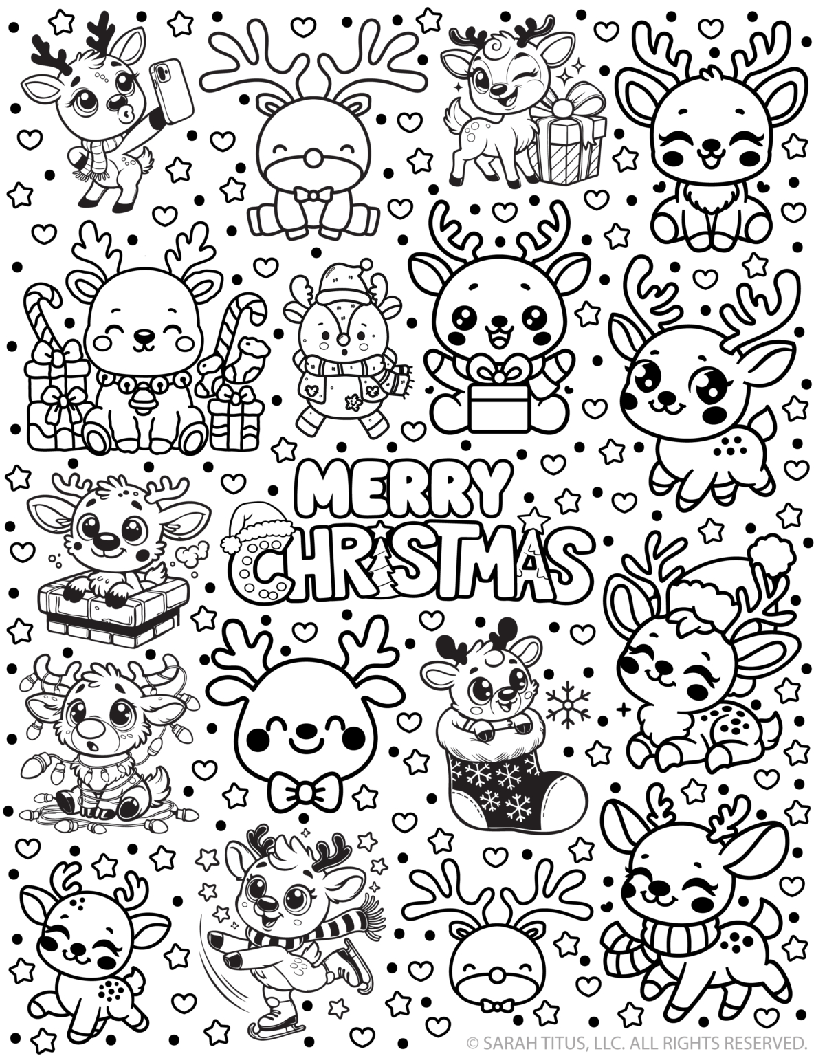 Free Printable Merry Christmas Coloring Pages | Hello Santa Coloring ...