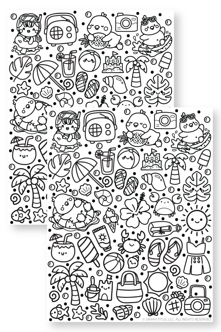 120+ Free Printable Love Stickers (Cute Coloring Kawaii Planner Sticker ...