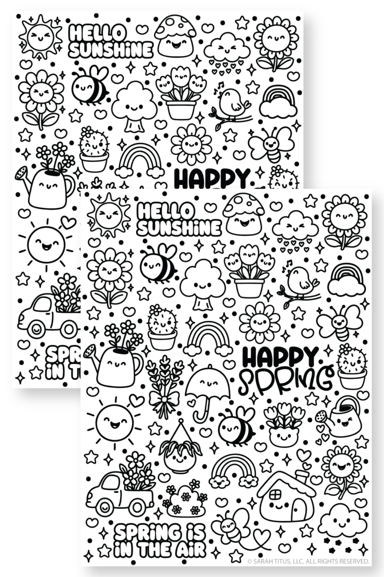 Color Pages Sticker Printables - Stickers - Sarah Titus