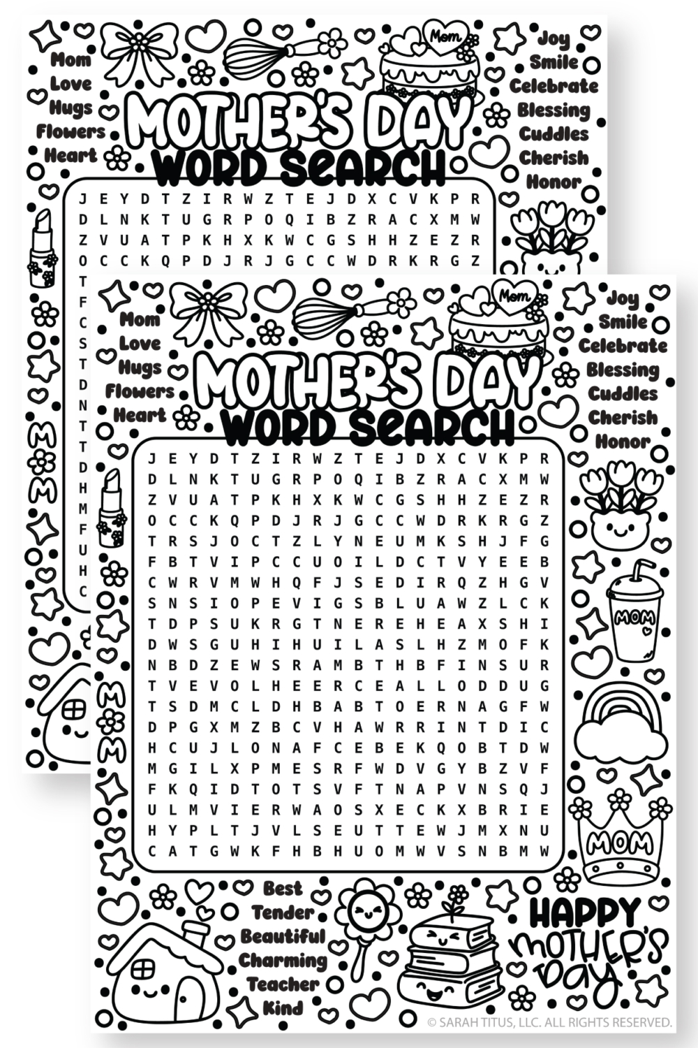 Free Printable Spring Word Search (Super Cute Spring Is in the Air Word ...