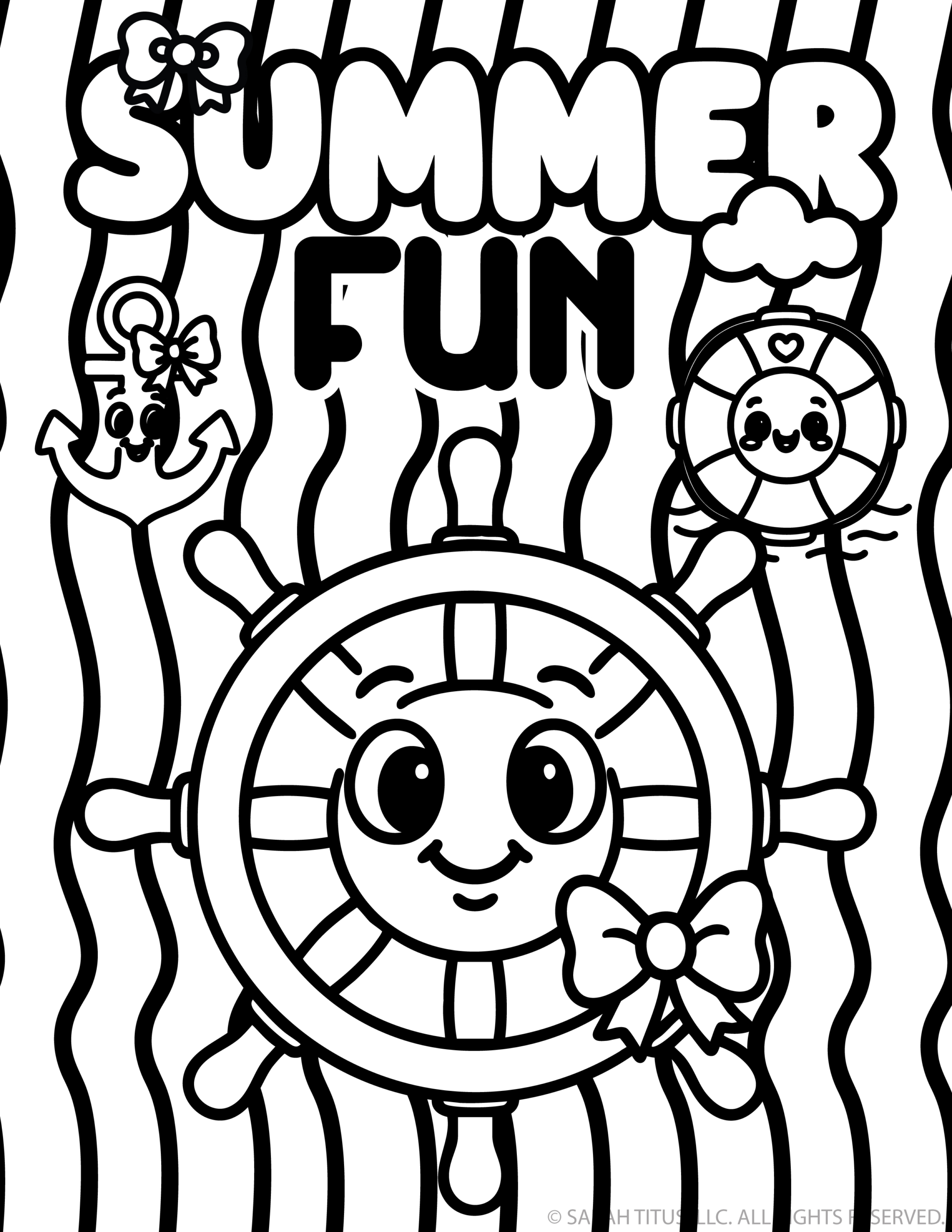 Free Printable Summer Coloring Pages (Kawaii Coloring Sheets For Kids ...