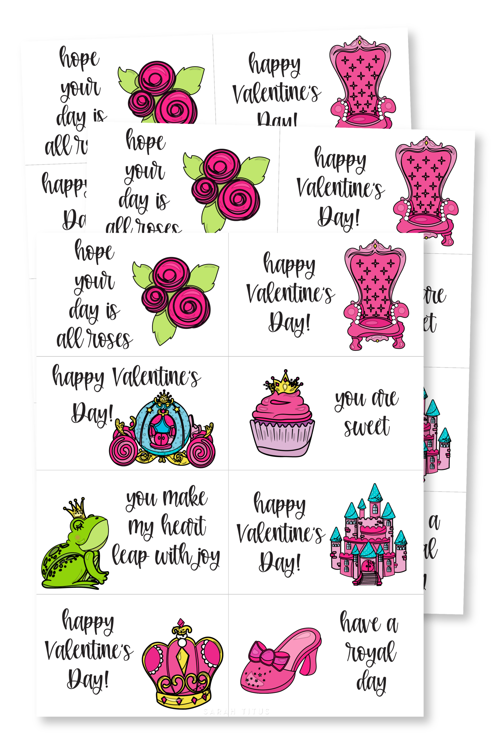 Princess Valentine Cards-01